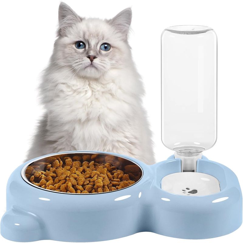 UAMLY Eau potable pour chat et bol en acier inoxydable
