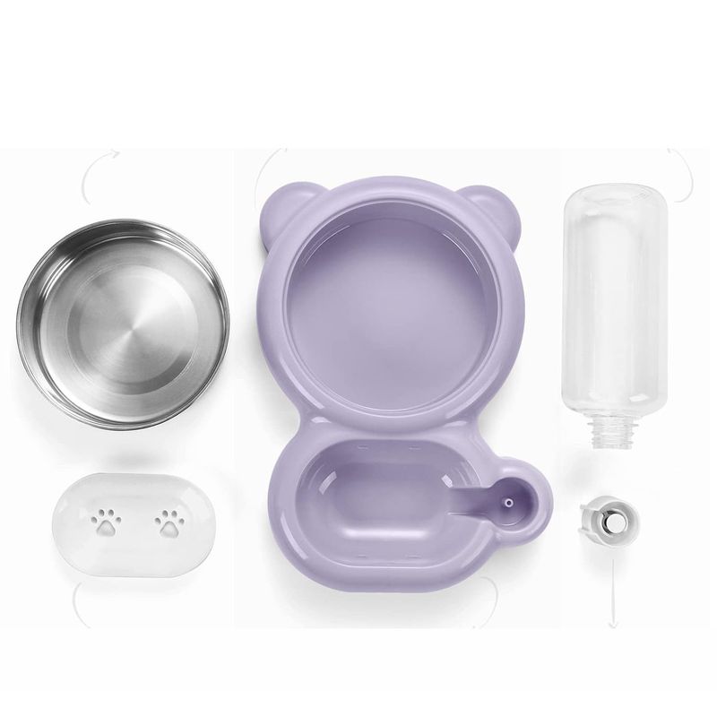 UAMLY Eau potable pour chat et bol en acier inoxydable