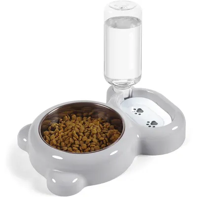 UAMLY Eau potable pour chat et bol en acier inoxydable