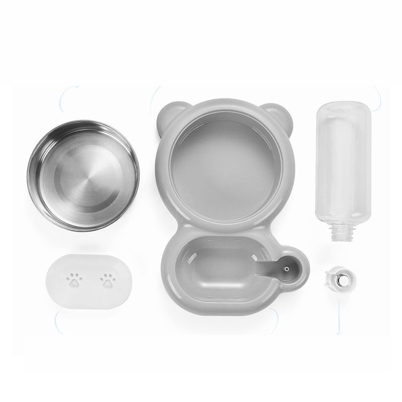 UAMLY Eau potable pour chat et bol en acier inoxydable