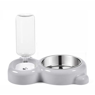 UAMLY Agua para gatos y cuenco de acero inoxidable