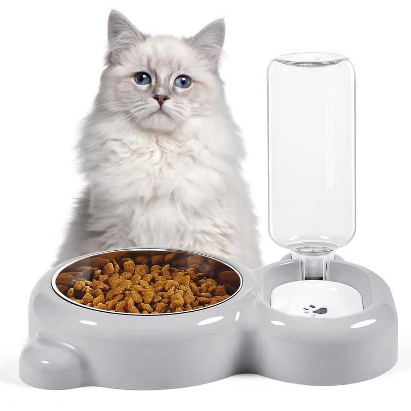 UAMLY Eau potable pour chat et bol en acier inoxydable