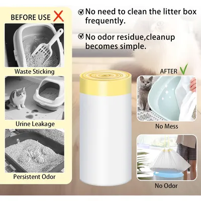 UAMLY Sacs à litière pour chat avec cordon de serrage