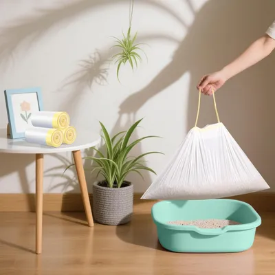 UAMLY Sacs à litière pour chat avec cordon de serrage