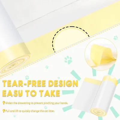 UAMLY Sacs à litière pour chat avec cordon de serrage