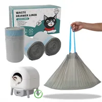 IntiMeg Sacs à déchets pour litière pour chat intelligente, 100 pièces