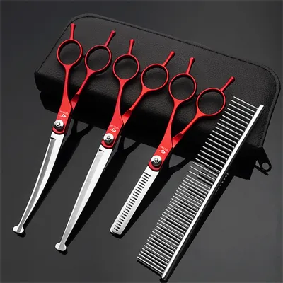 IntiMeg Ensemble de ciseaux de toilettage pour animaux de compagnie