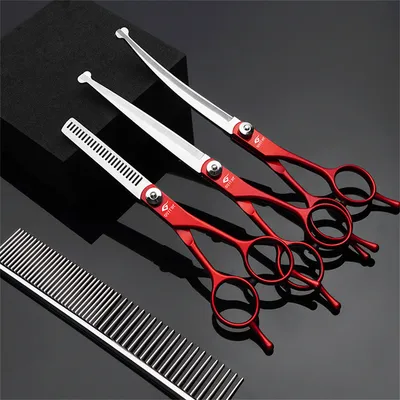 IntiMeg Ensemble de ciseaux de toilettage pour animaux de compagnie