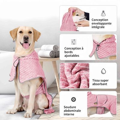 FurryFusion Robe de bain pour grand chien