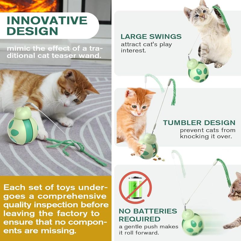 UAMLY Jouet interactif pour chat avec baguette à ressort