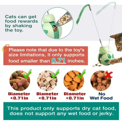 UAMLY Jouet interactif pour chat avec baguette à ressort