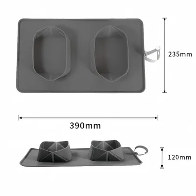 FurryFusion Assiette pour animaux en silicone pliable