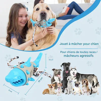 IntiMeg Zahnpflege-Kauspielzeug für Hunde in Haifischform IntiMeg Zahnpflege-Kauspielzeug für Hunde in Haifischform