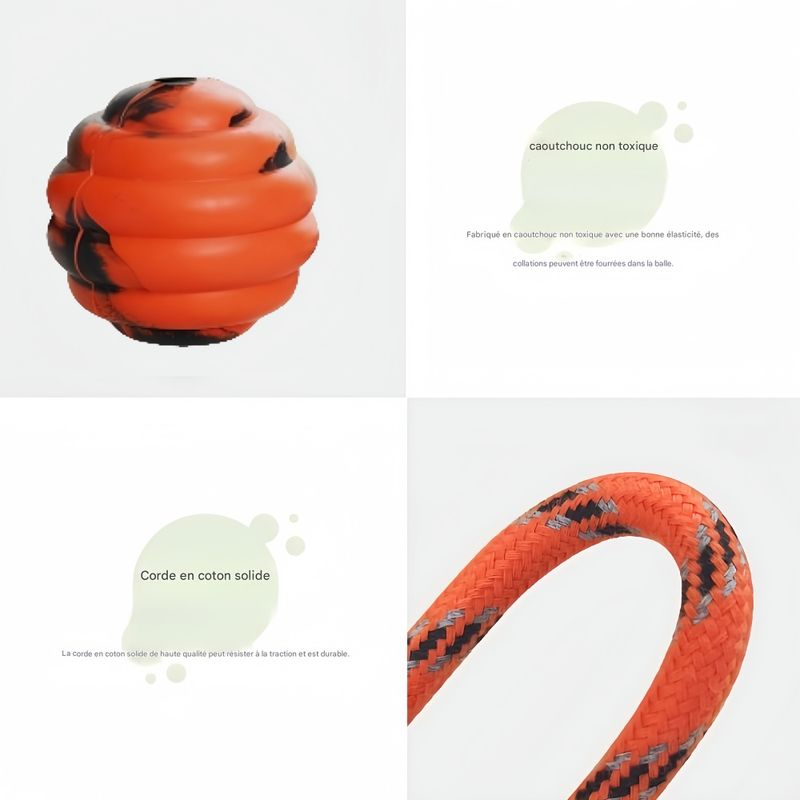 FurryFusion Balle en caoutchouc pour chien