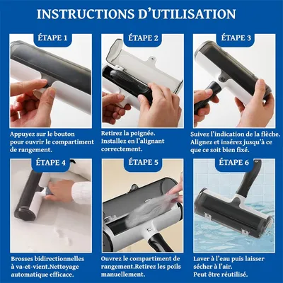 IntiMeg Rouleau Anti Poils Animaux Réutilisable