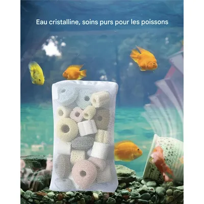 ZooVenture Lot De 10 Sacs Filtrants Réutilisables Pour Aquarium