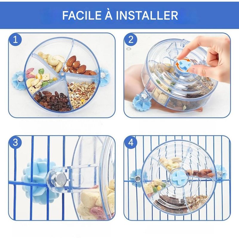 ZooVenture Distributeur Rotatif Et Jouet Pour Oiseaux