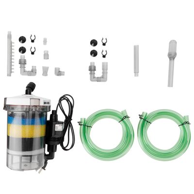 Seau filtrant transparent pour aquarium à poissons