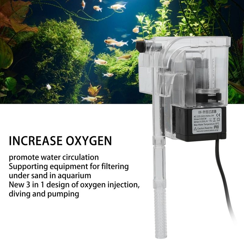 Filtre aquarium à poissons 3 en 1