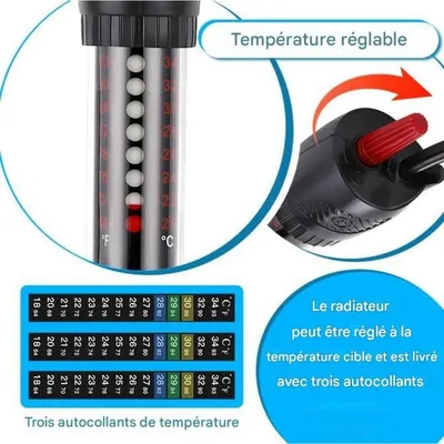 Barre chauffante d'aquarium de réservoir de poisson 25W