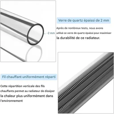 Barre chauffante d'aquarium de réservoir de poisson 100W