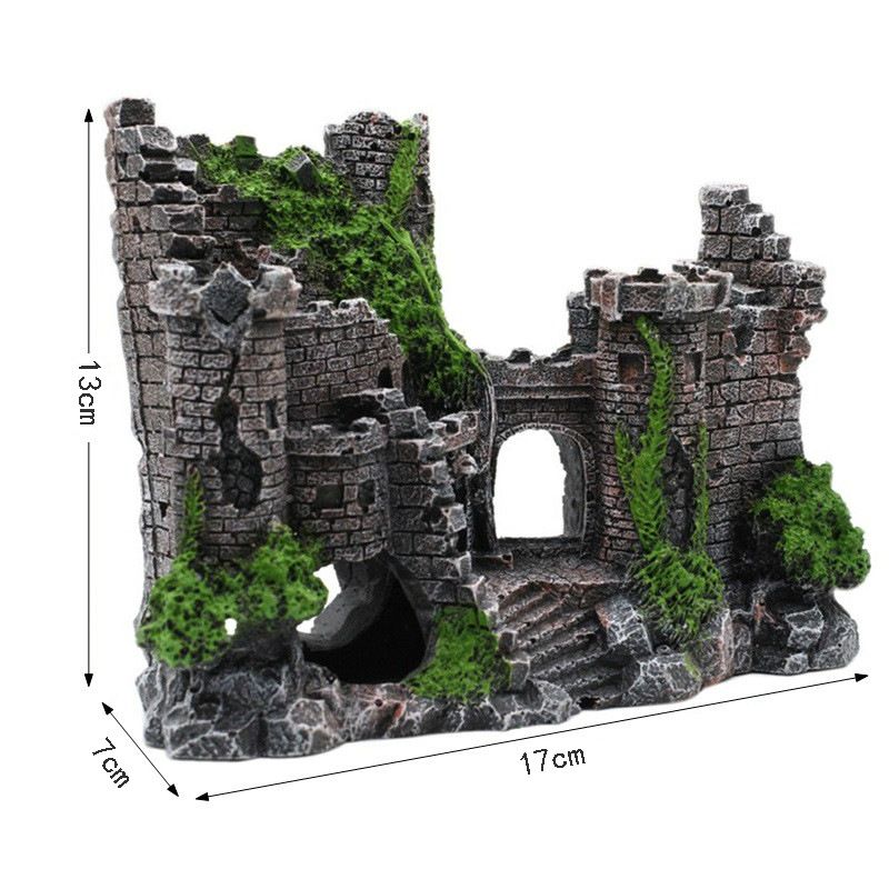Cachette pour poissons en forme de château