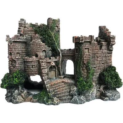 Cachette pour poissons en forme de château Cachette pour poissons en forme de château