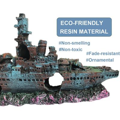 Aquarium Shipwreck Decorations Fish Tank Ornaments