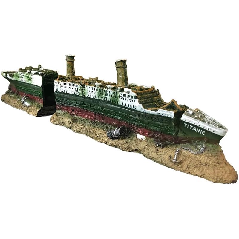 Décoration pour aquarium en forme d’épave du Titanic