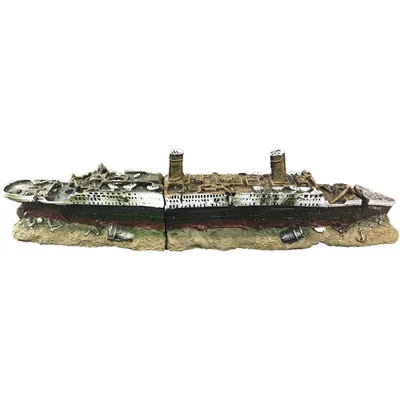 Décoration pour aquarium en forme d’épave du Titanic