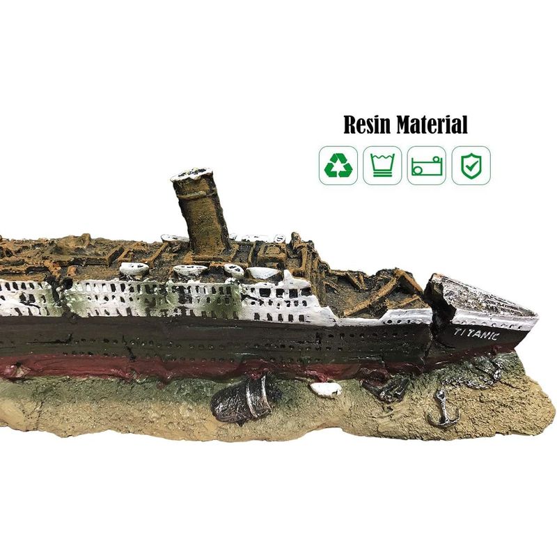 Décoration pour aquarium en forme d’épave du Titanic