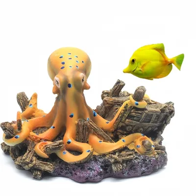 ZooVenture Ornement Poulpe Réaliste Pour Aquarium
