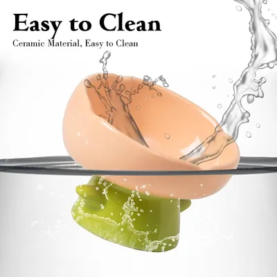 UAMLY Gamelle surélevée pour chat, forme tulipe