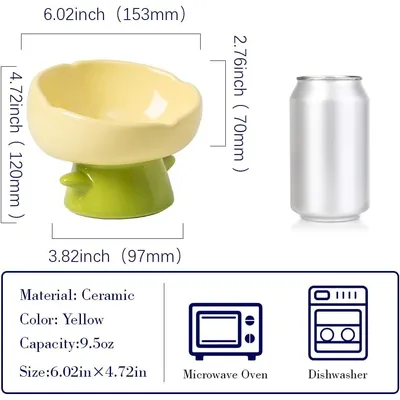 UAMLY Gamelle surélevée pour chat, forme tulipe