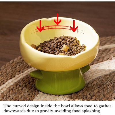 UAMLY Comedero elevado para gatos con forma de tulipán