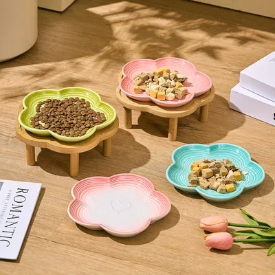 UAMLY Assiette pour pâtée pour chat, bol à bouche peu profonde