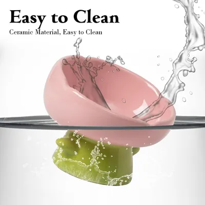 UAMLY Gamelle surélevée pour chat, forme tulipe