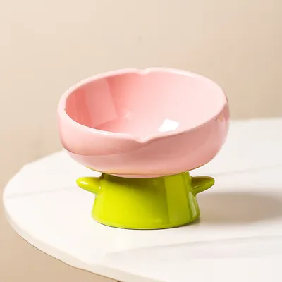 UAMLY Gamelle surélevée pour chat, forme tulipe