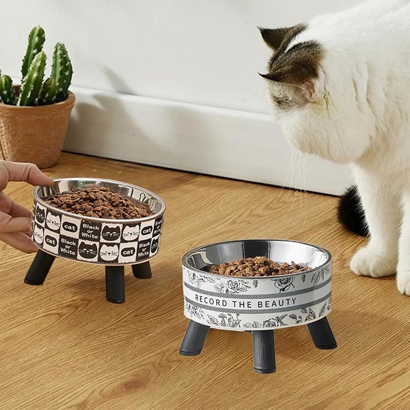 UAMLY Mangeoire surélevée pour chat, gamelle pour chat(Style 1)