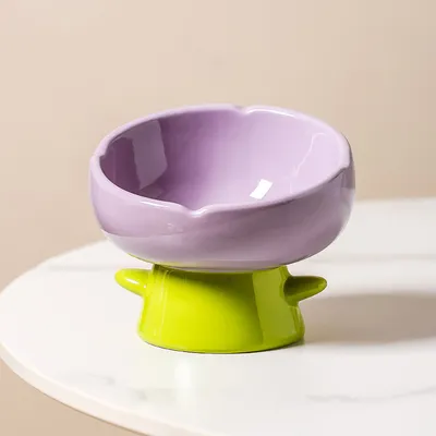 UAMLY Gamelle surélevée pour chat, forme tulipe