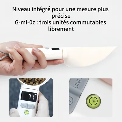 FurryFusion Cuillère de pesée pour nourriture de chien et chat