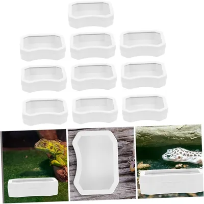 ZooVenture Set De 10 Pièces Bacs D'eau Et Gamelles Pour Reptiles