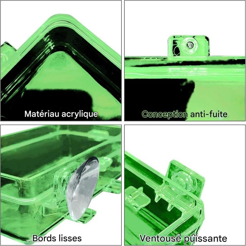 ZooVenture Ventouse Reptile Feeder Eau Bol Pour Tortue Gecko