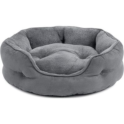MCBOSON 51cm Brun - Coussin chauffant rond, lit pour chat