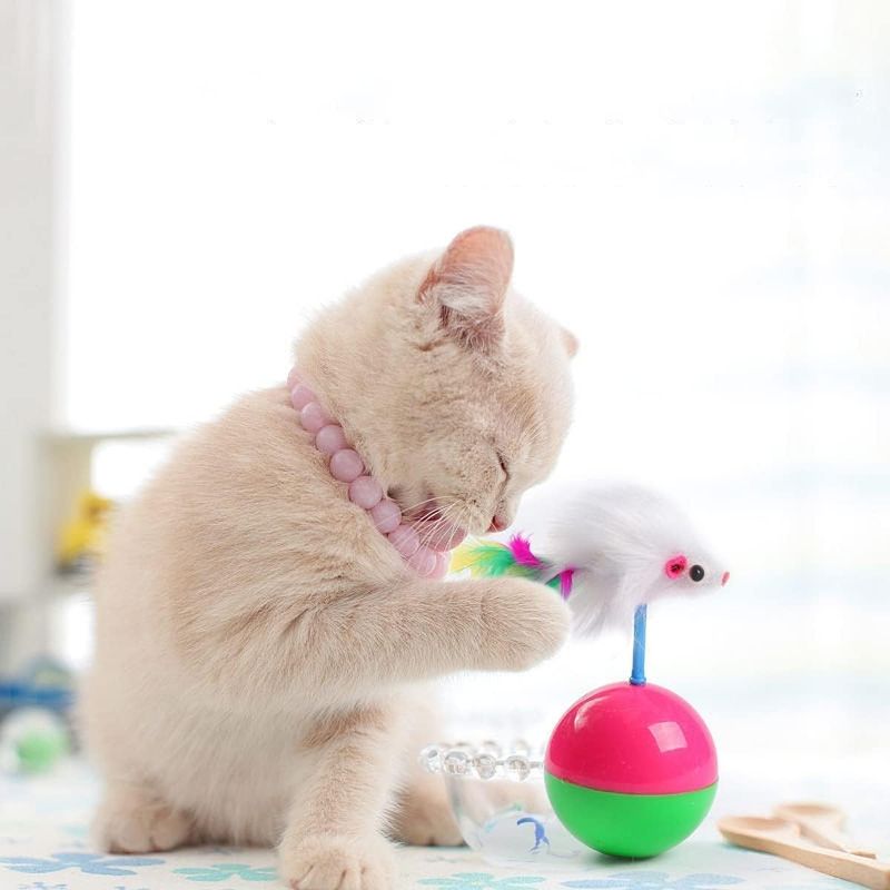 LovuPet Lot de 2 jouets pour chat,Souris debout ,Jouet à tumbler