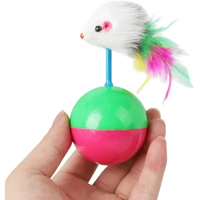 LovuPet Lot de 2 jouets pour chat,Souris debout ,Jouet à tumbler