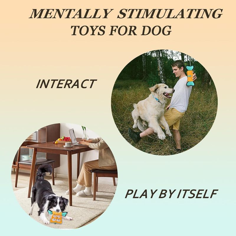 LovuPet Jouet couineur pour chien, jouet puzzle indestructible en peluche