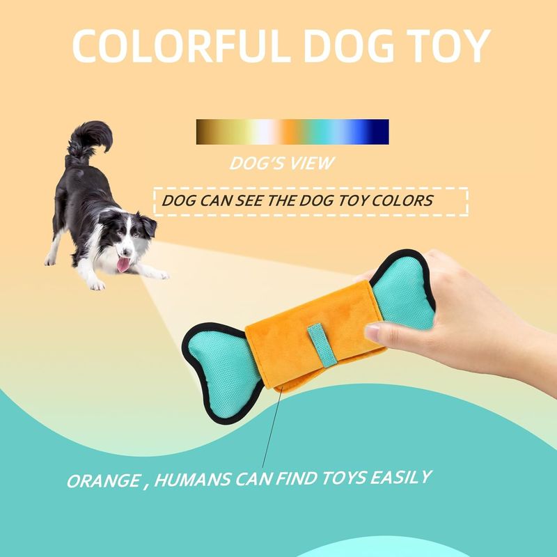 LovuPet Jouet couineur pour chien, jouet puzzle indestructible en peluche