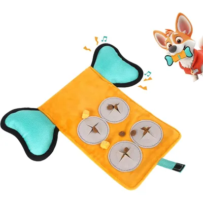 LovuPet Jouet couineur pour chien, jouet puzzle indestructible en peluche