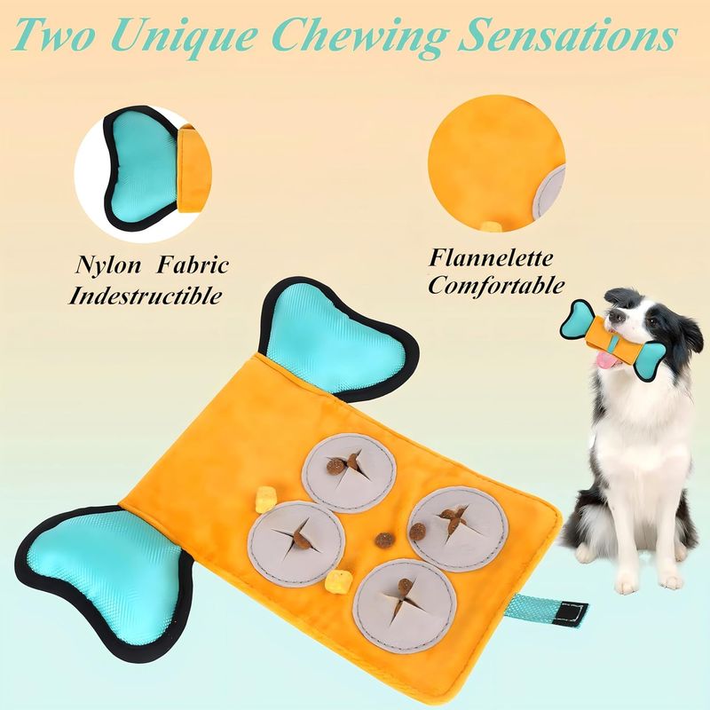 LovuPet Jouet couineur pour chien, jouet puzzle indestructible en peluche